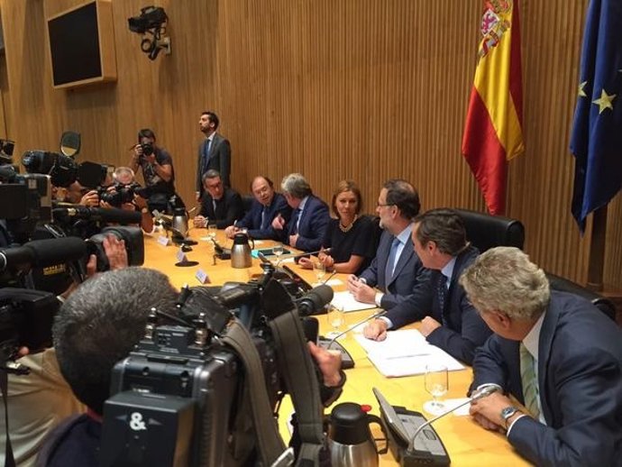 Rajoy, en la reunión del Grupo Popular