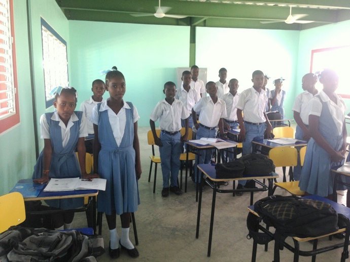 Alumnos del colegio Reina Sofía