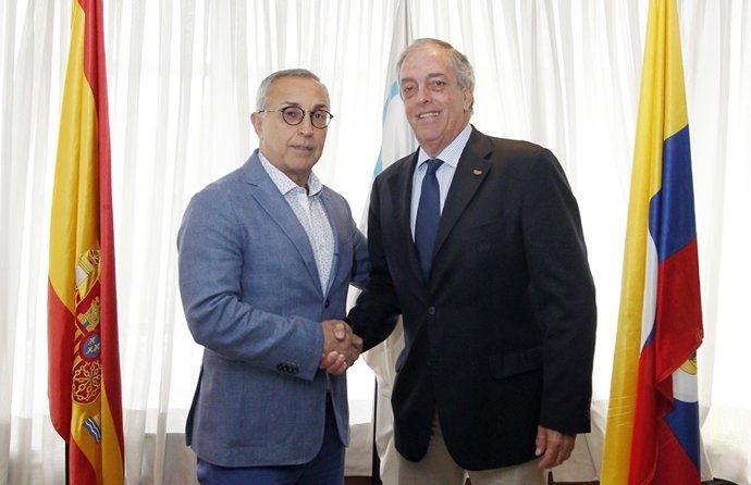 Visita del presidente del Comité Olímpico Colombiano, Andrés Botero