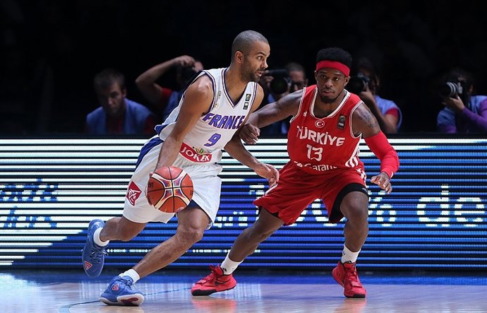 Tony Parker en el Francia - Turquía