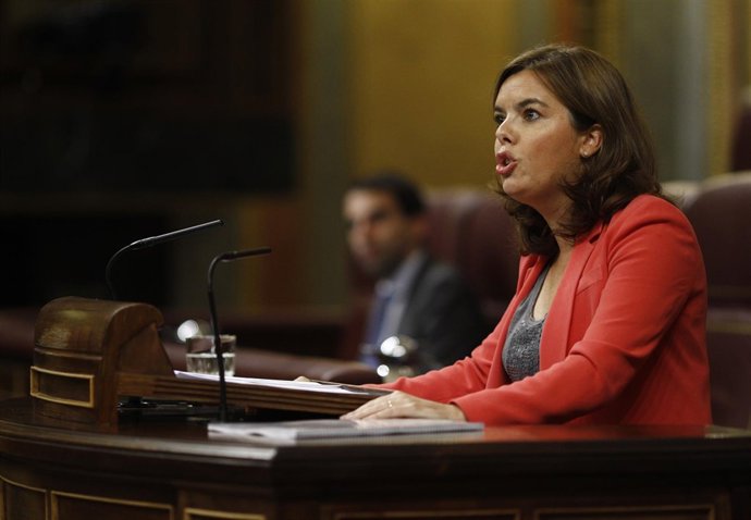 Soraya Santamaría en el debate de los Presupuestos en el Congreso