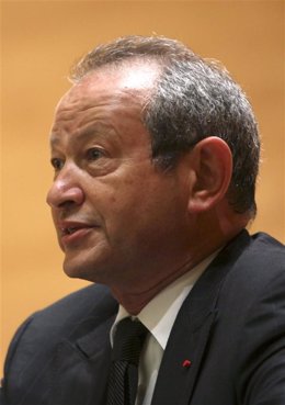 El magnate egipcio Naguib Sawiris durante una conferencia de prensa en Beirut, j