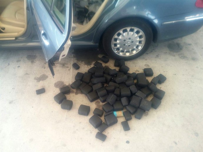 Droga intervenida en un coche en el puerto de Algeciras
