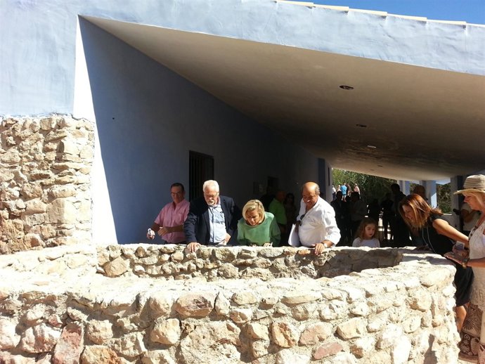 Inauguración de uno de los nuevos espacios sobre el río Chícamo, en Abanilla