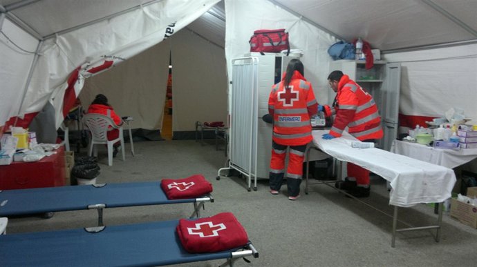 Hospital de campaña de Cruz Roja de Águilas con motivo de los carnavales