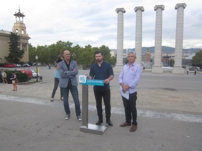 Raül Romeva, Gabriel Rufián y Eduardo Reyes (Junts pel sí)