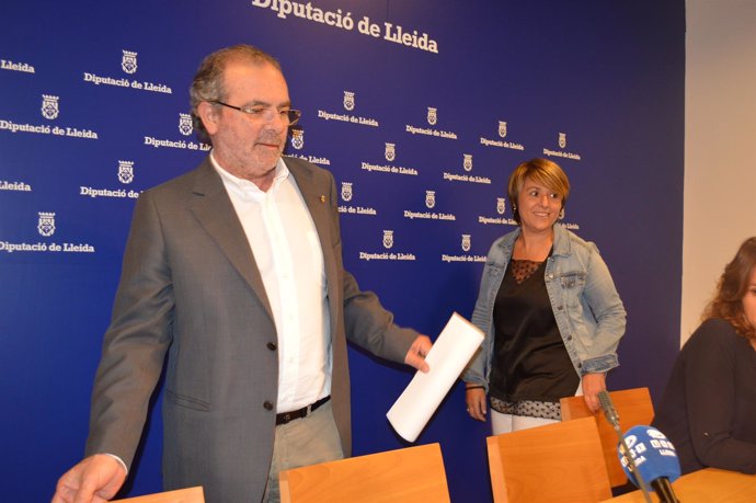 Joan Reñé (pte.Diputación de Lleida) Rosa Pujol (vicepta.)