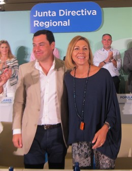 Juanma Moreno, hoy junto a María Dolores de Cospedal