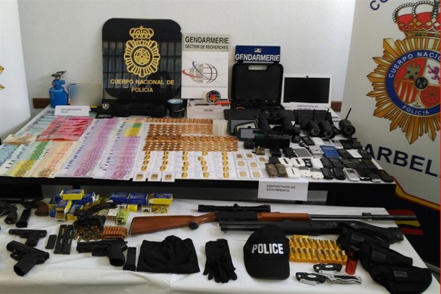 Material incautado por la Policía Nacional