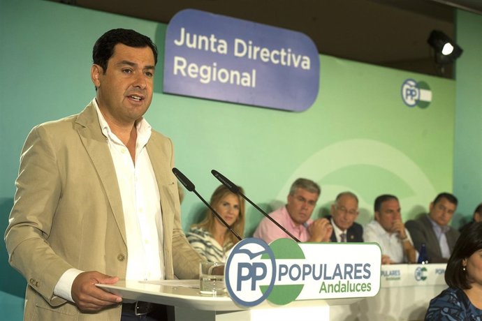 Juanma Moreno, hoy ante la Junta Directiva Regional 