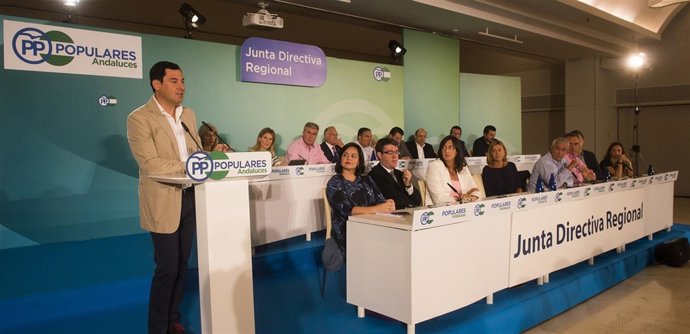 Juanma Moreno, hoy ante la Junta Directiva Regional del PP-A