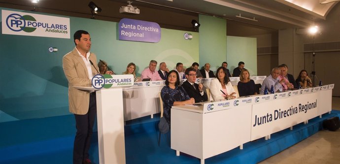 Juanma Moreno, hoy ante la Junta Directiva Regional del PP-A