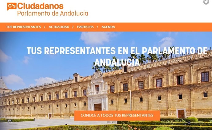 Página web de Ciudadanos en Andalucía