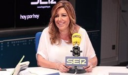 Susana Díaz en una entrevista en la cadena Ser