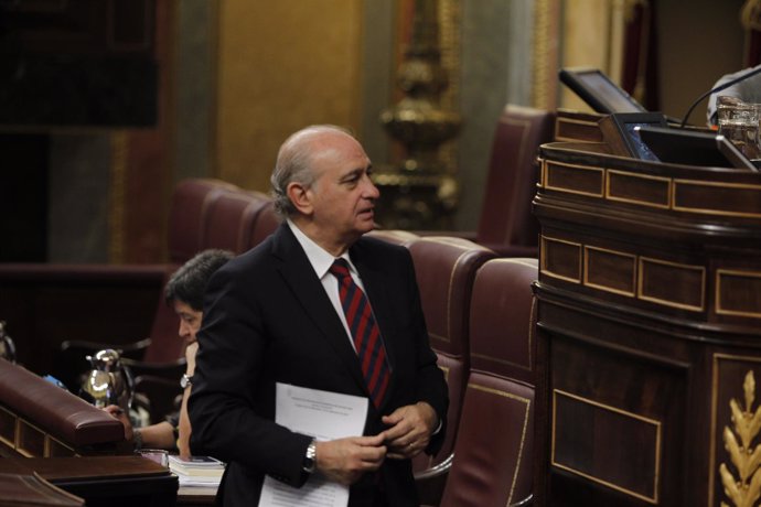 El ministro del Interior, Jorge Fernández Díaz, en el Congreso