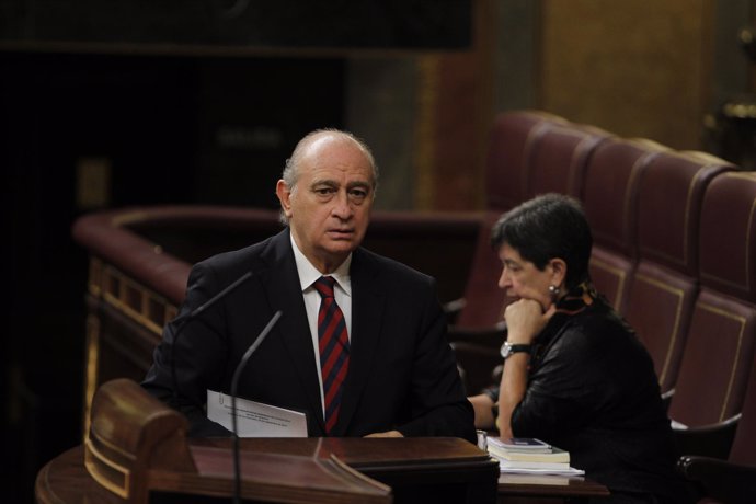 El ministro del Interior, Jorge Fernández Díaz, en el Congreso