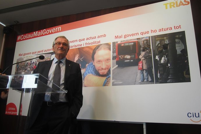 Xavier Trias (CiU) critica los primeros 100 días del gobierno de Ada Colau 