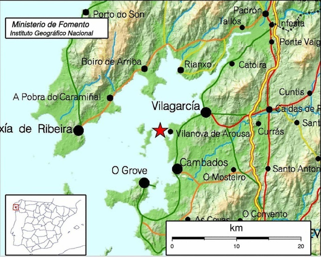 Terremoto en Vilanova de Arousa