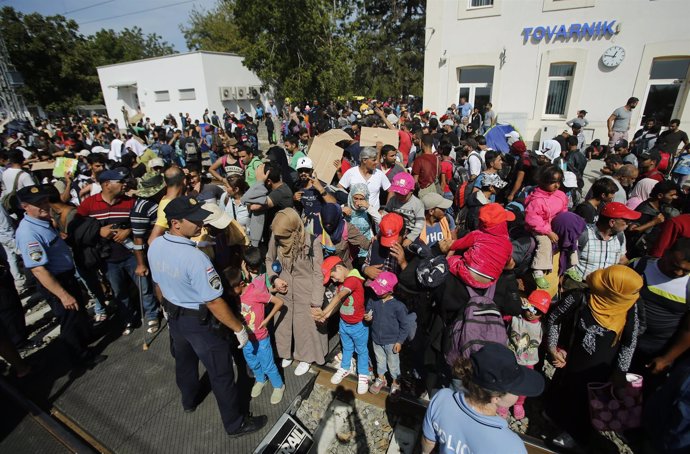 Refugiados en Tovarnik (Croacia)
