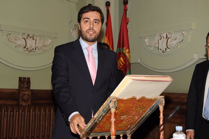 Borja García Carvajal, en su última toma de posesión como conceja               