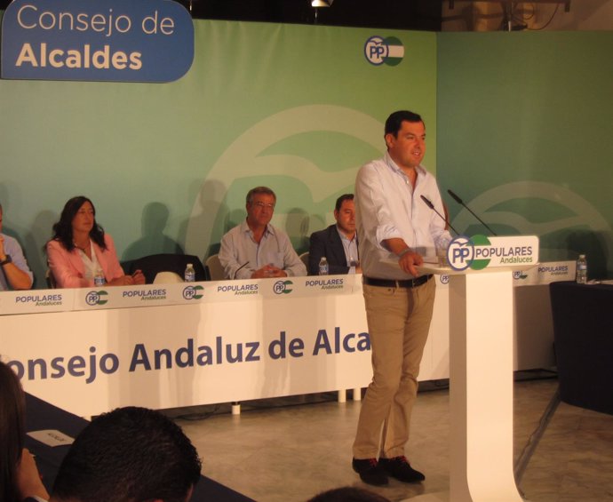 Intervención de Juanma Moreno ante el Consejo de Alcaldes del PP-A