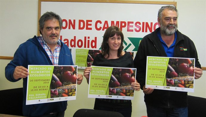 Emilio Alba, María Sánchez y Valentín García en la presentación de la feria