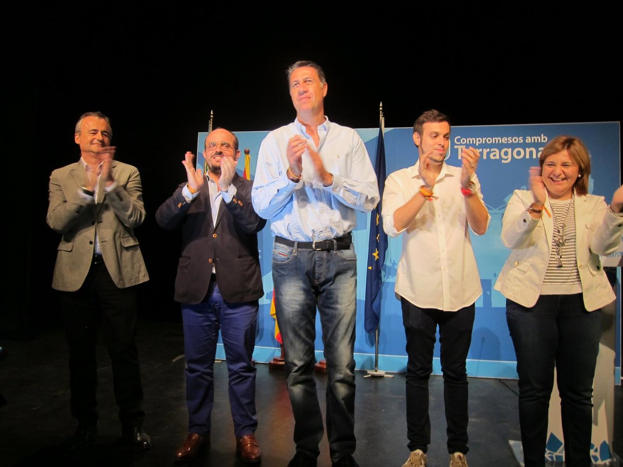X.G.Albiol, A.Fernández, I.Bonig, J.Solé, L.C.Marquesán (PP) en Tortosa