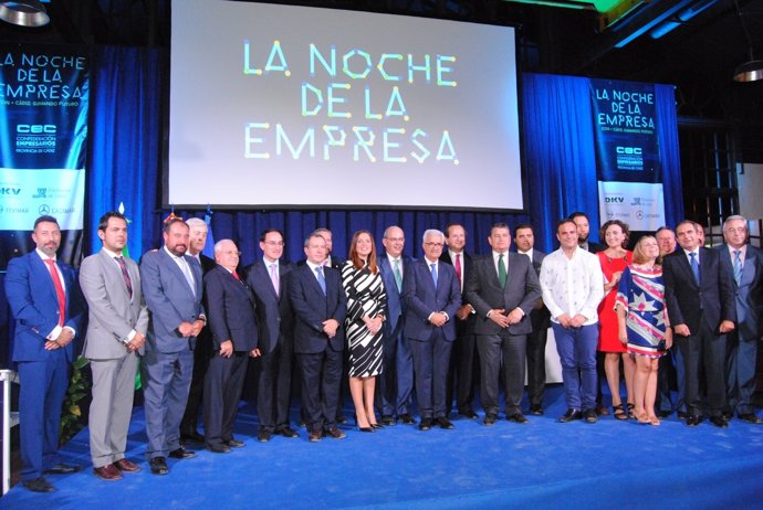 Foto de familia de la 'Noche de la Empresa' de la provincia de Cádiz