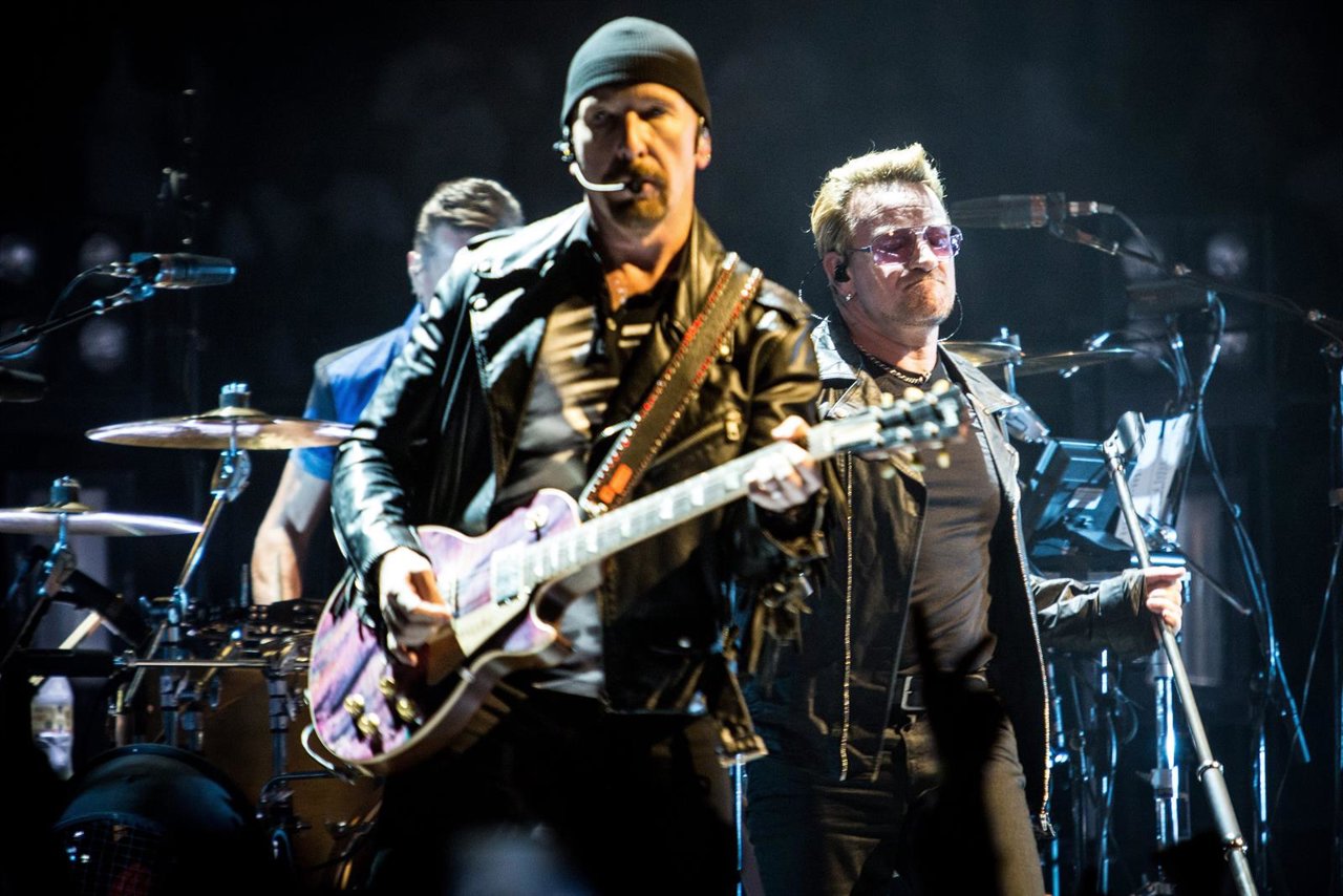 Irish rock band U2 performs live in Turin