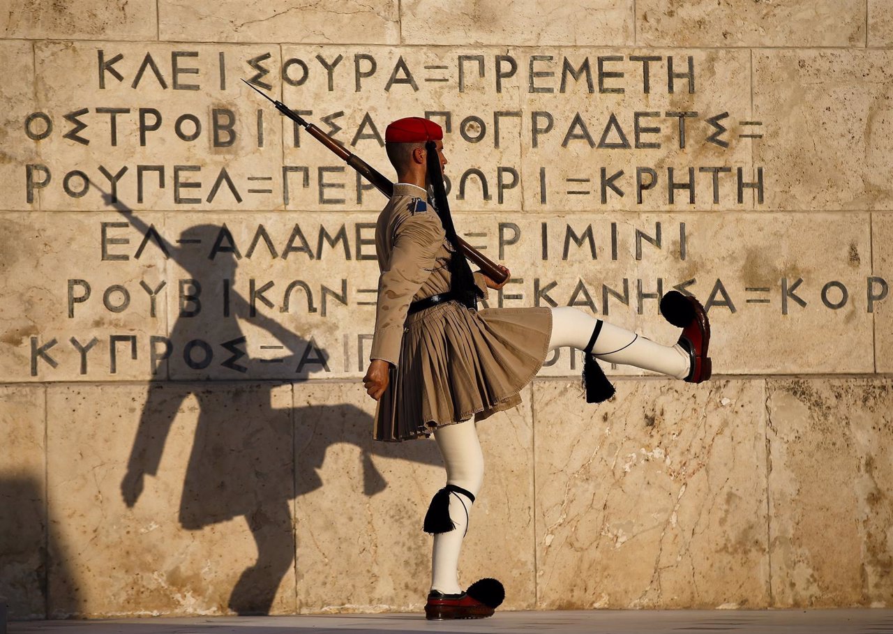 Guardia presidencial en Atenas