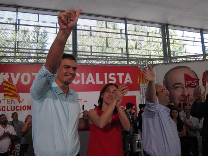 P.Sánchez, S.Paneque y M.Iceta, en Girona