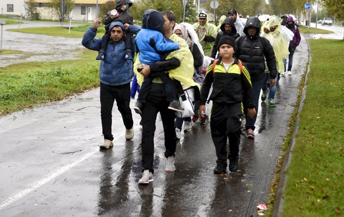 Refugiados en Tornio (Finlandia)