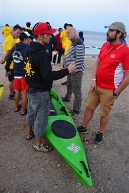 Participantes del I Open de Pesca en Kayak Almería Activa