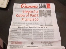Visita del Papa a Cuba en el diario Granma