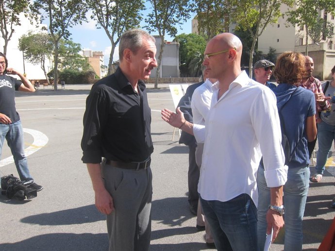 El actor Carles Martínez; Raül Romeva (Junts pel sí)