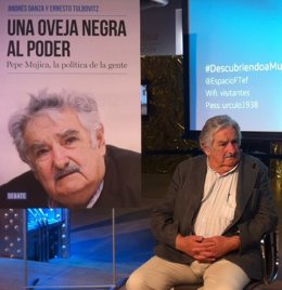 El expresidente uruguayo, José Mujica, durante la presentación de un libro en Ma