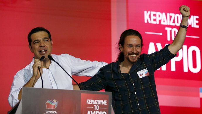 Alexis Tsipras con Pablo Iglesias