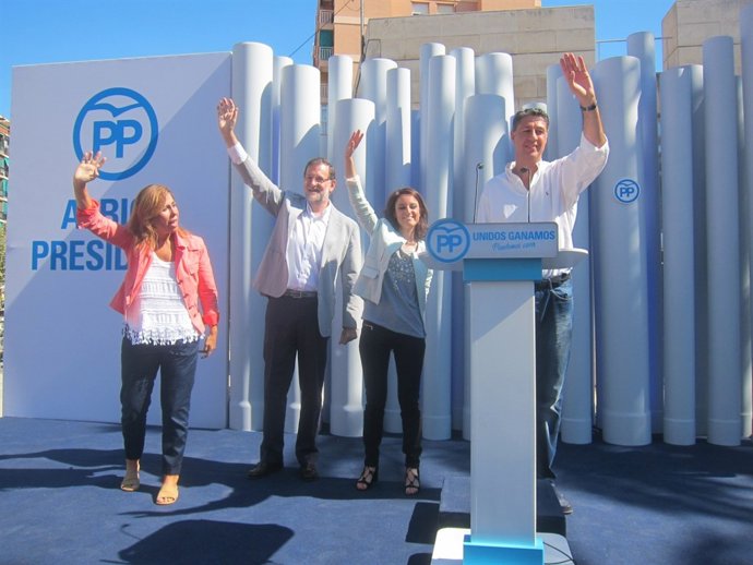 Alícia Sánchez Camacho, Mariano Rajoy, Andrea Levy, Xavier García Albiol (PP)