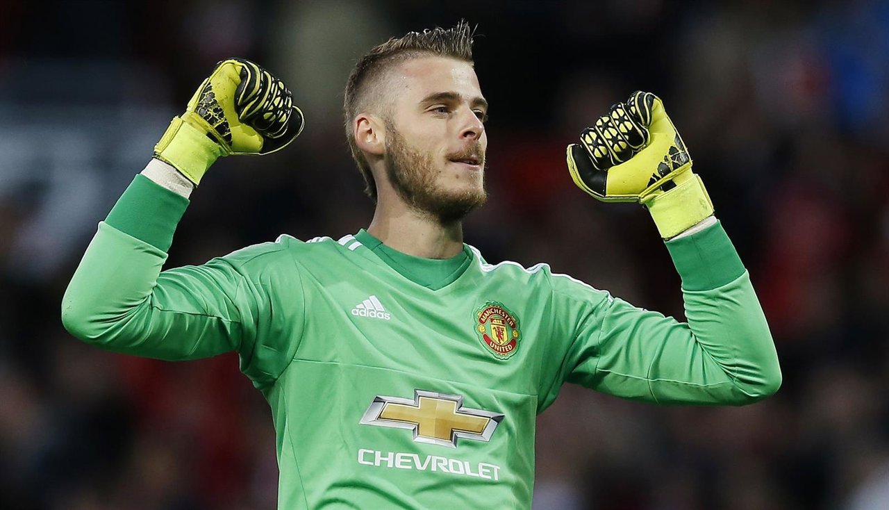 David de Gea celebra la victoria del Manchester United