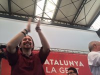 Pablo Iglesias felicita a Tsipras porque los griegos "dicen claro" quién debe gobernar