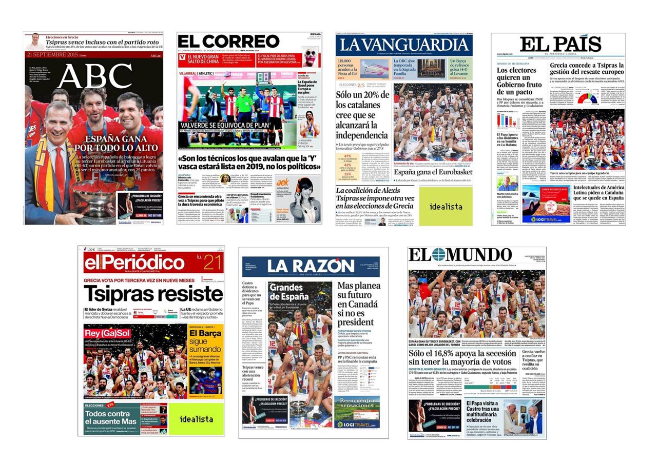 Portadas prensa del 21 de septiembre