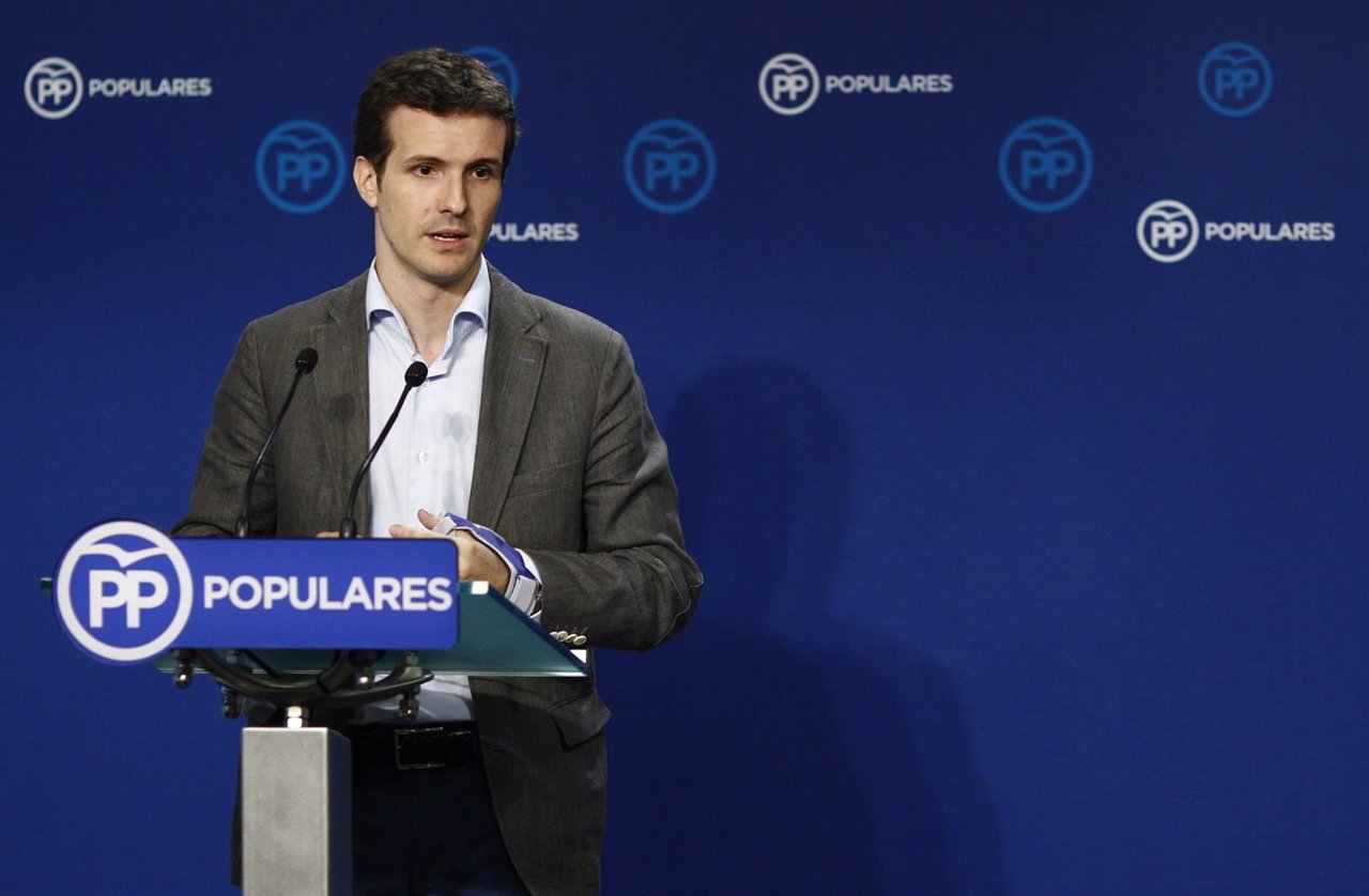 Pablo Casado tras la reunión del Comité Ejecutivo Nacional del PP