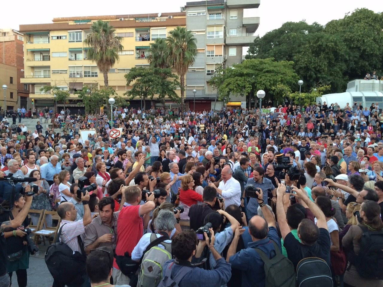 Mitin de Catalunya Sí Que Es Pot con Pablo Iglesias