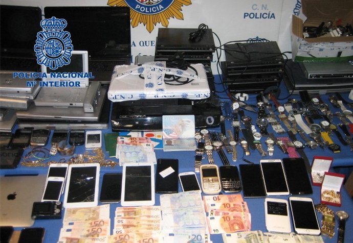 Objetos incautados operación en Mallorca