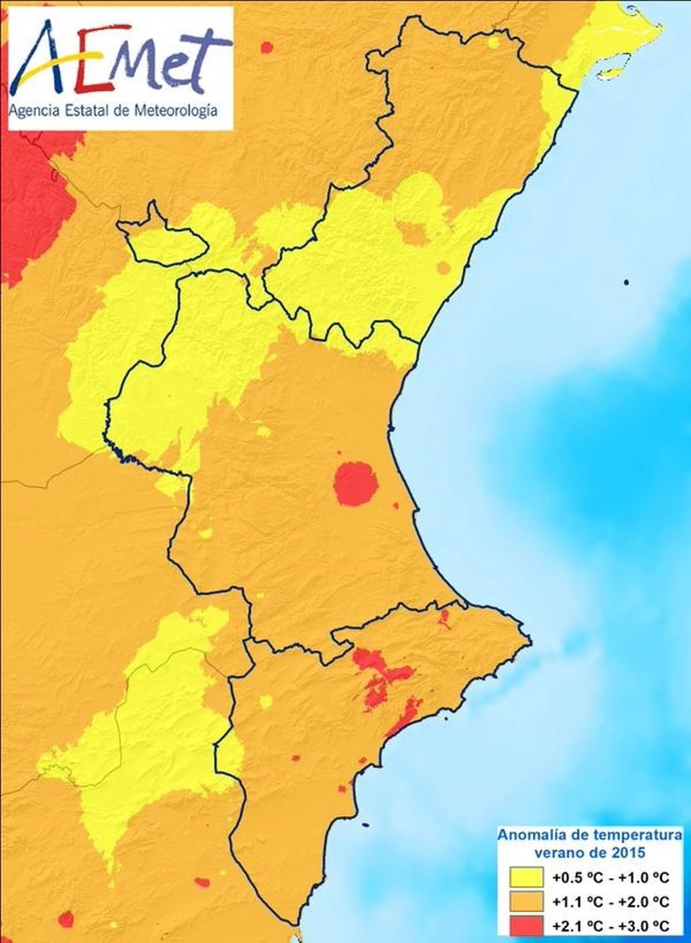 EEste verano ha sido el cuarto más cálido desde 1950