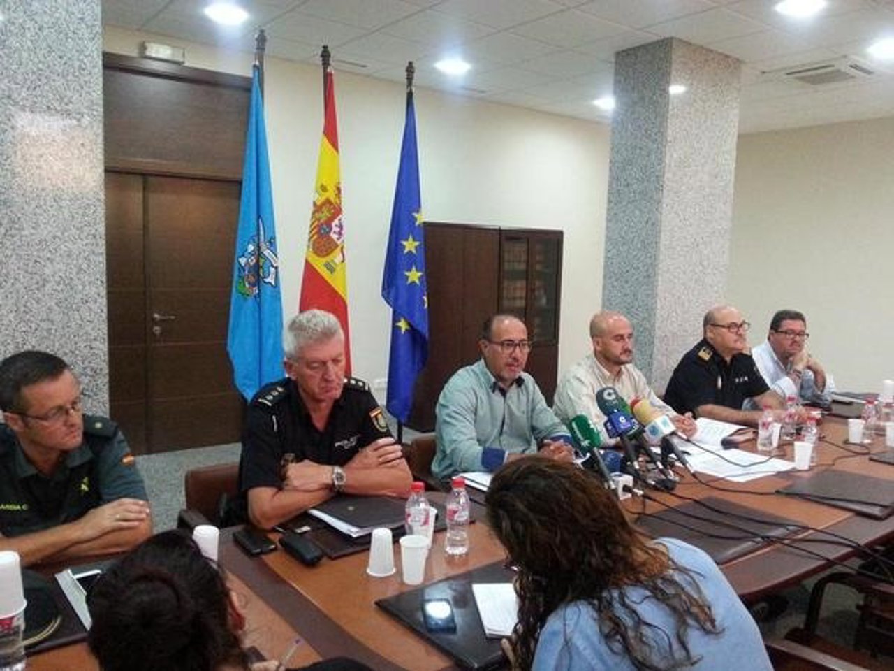 Abdelmalik El Barkani en el centro de la imagen