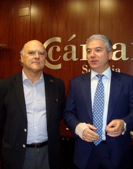 Los representantes del sector del pienso Gregorio del Canto y Pedro Palomo