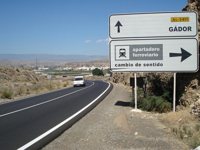 Carretera de la Alpujarra en dirección Gádor