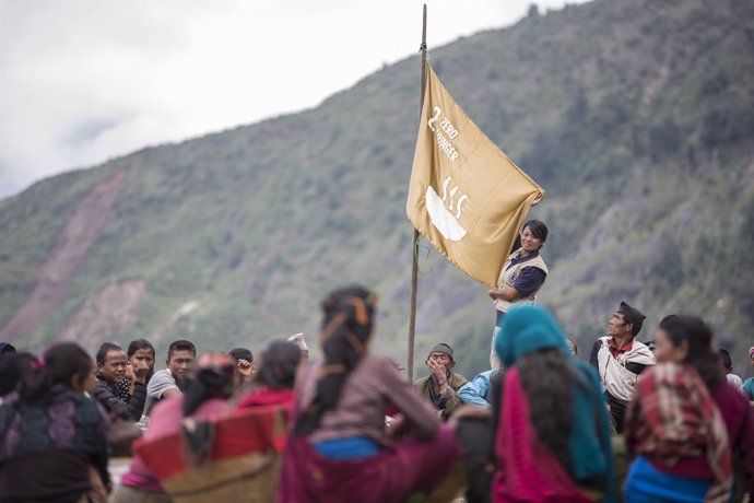 El PMA planta una bandera por hambre cero en el mundo