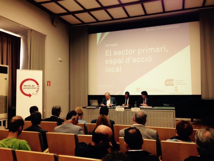 El conseller Jordi Ciuraneta en unas jornadas sobre sector primario